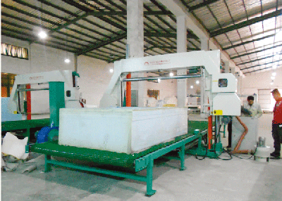 Horizontal Foam Mesh-belt cutting machine (with vacuum)